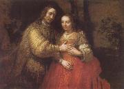 REMBRANDT Harmenszoon van Rijn Portrait of Two Figures from the Old Testament oil painting on canvas
